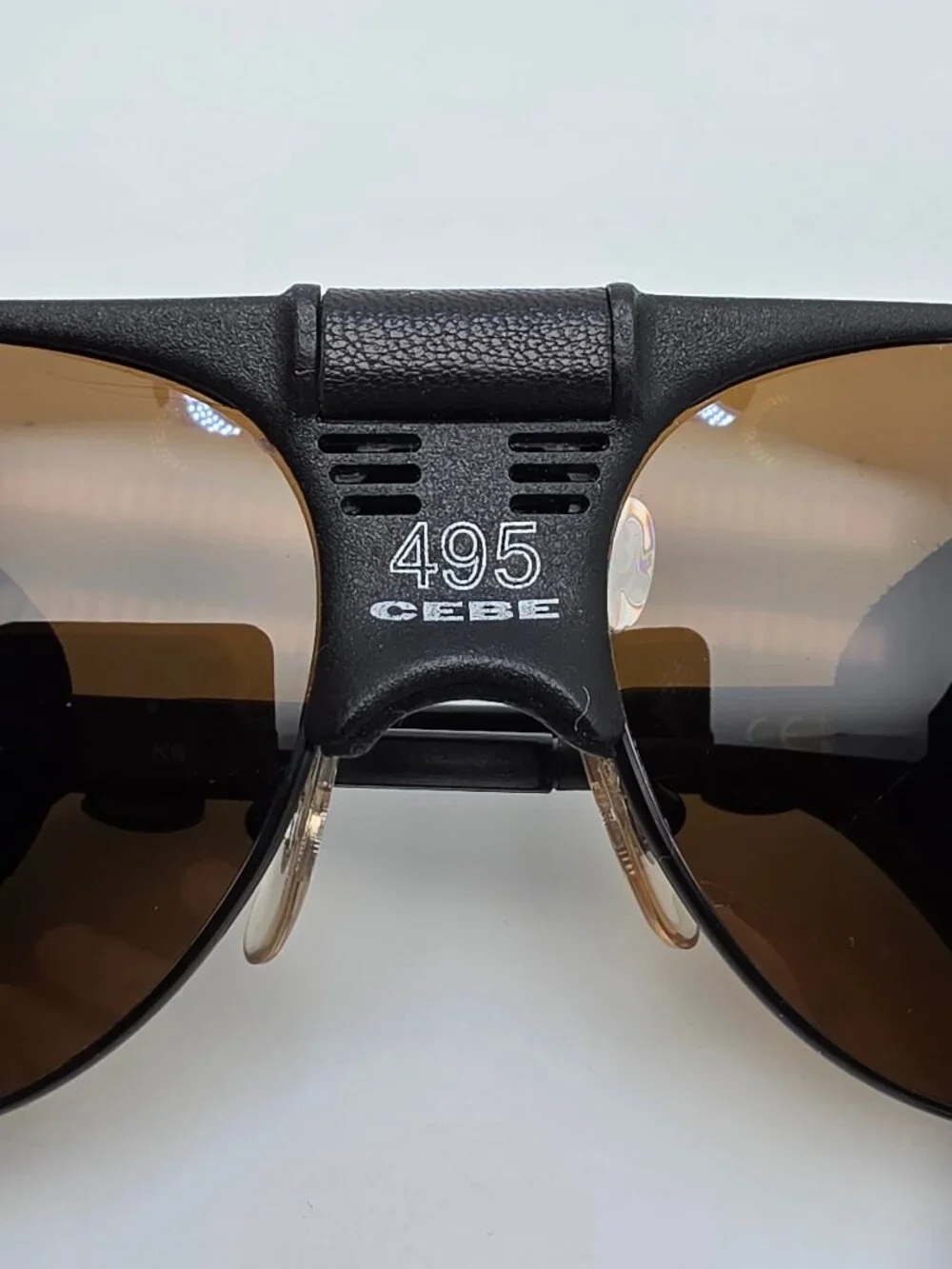 Cebe 0495 43 Black Mountaineering Glacier Aviator Sunglasses FRAME ONLY w/ Case